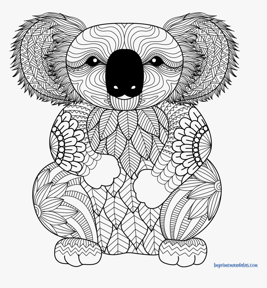 Koala Mandala Coloring Pages - PeepsBurgh